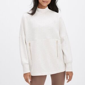 Varley Bay Sweatshirt Moch Neck Gold Zipper, Sz